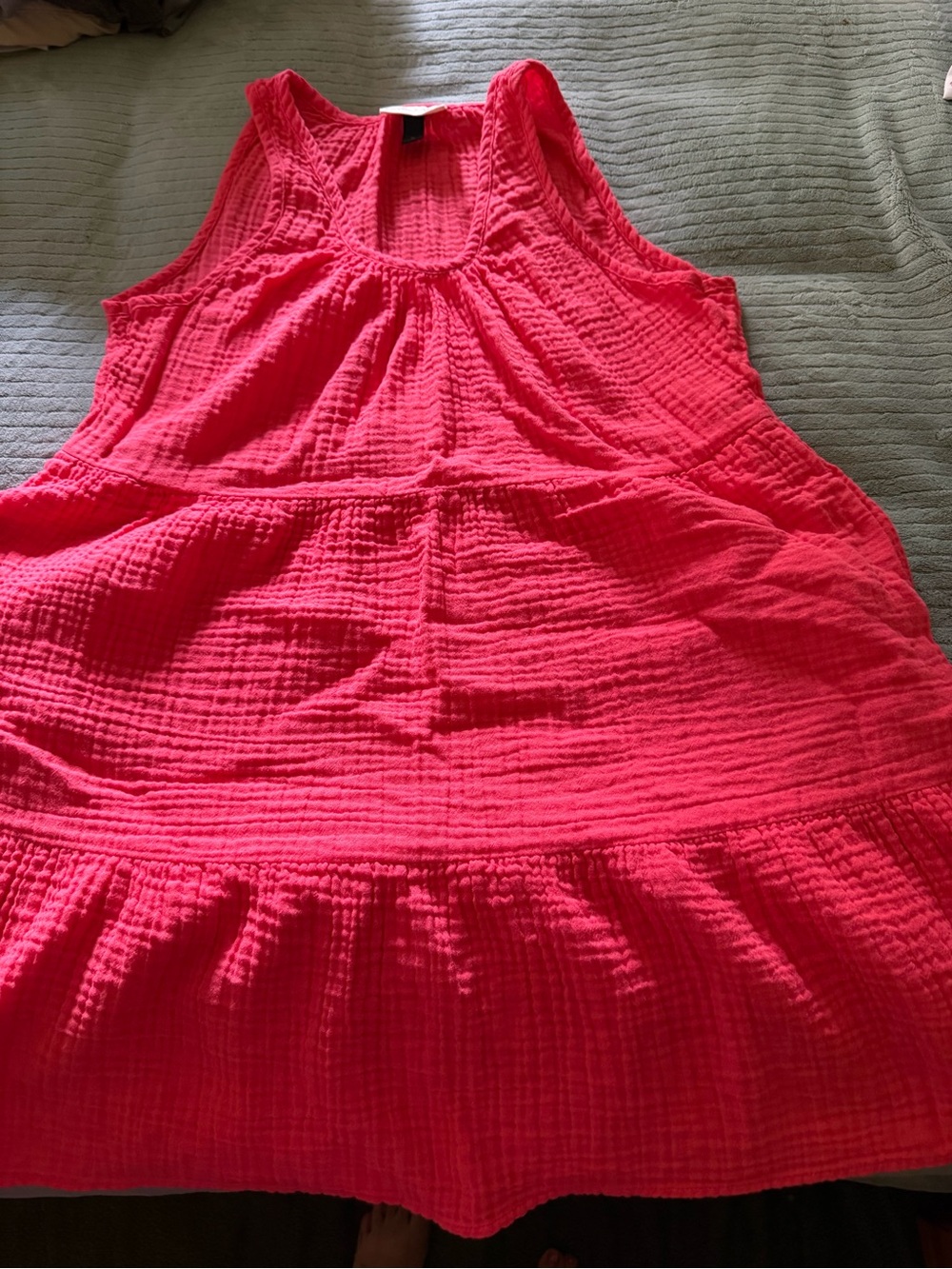 Universal Thread Coral Pink Textured Sleeveless Dress